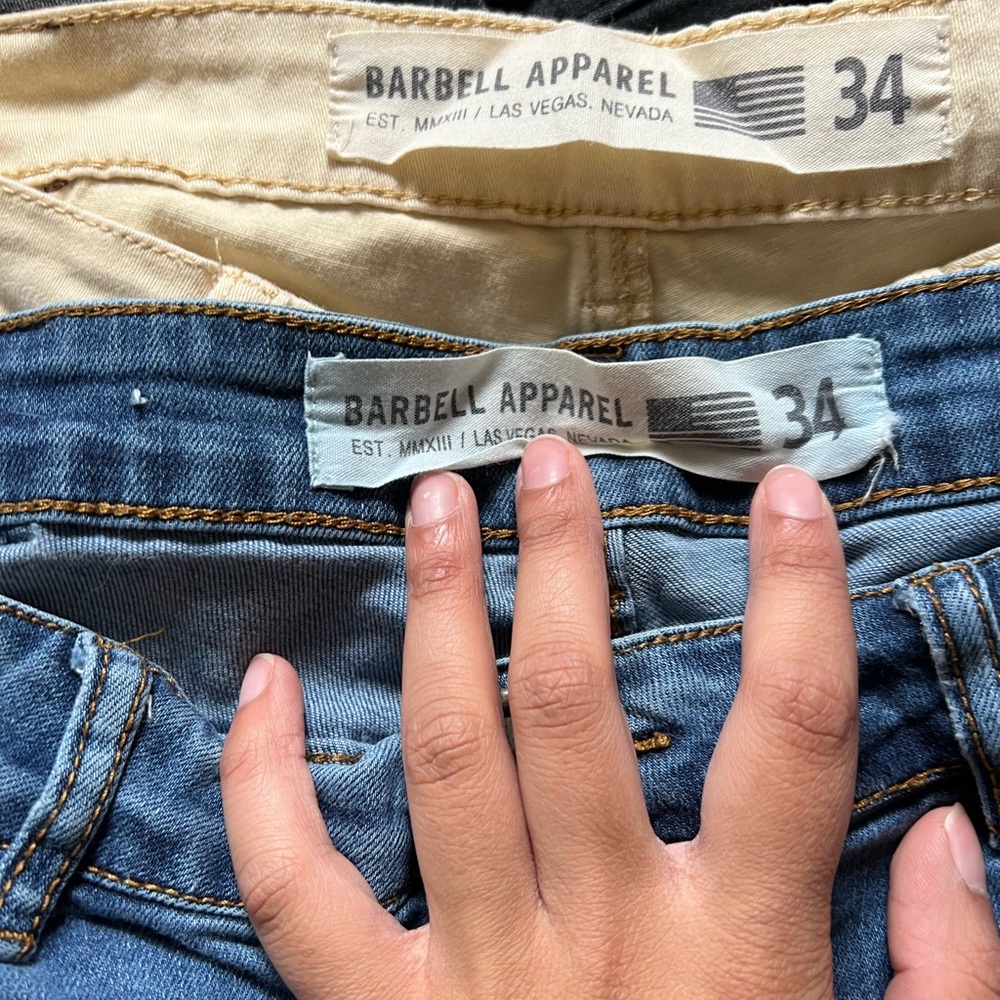 Barbell apparel mens jeans size 34